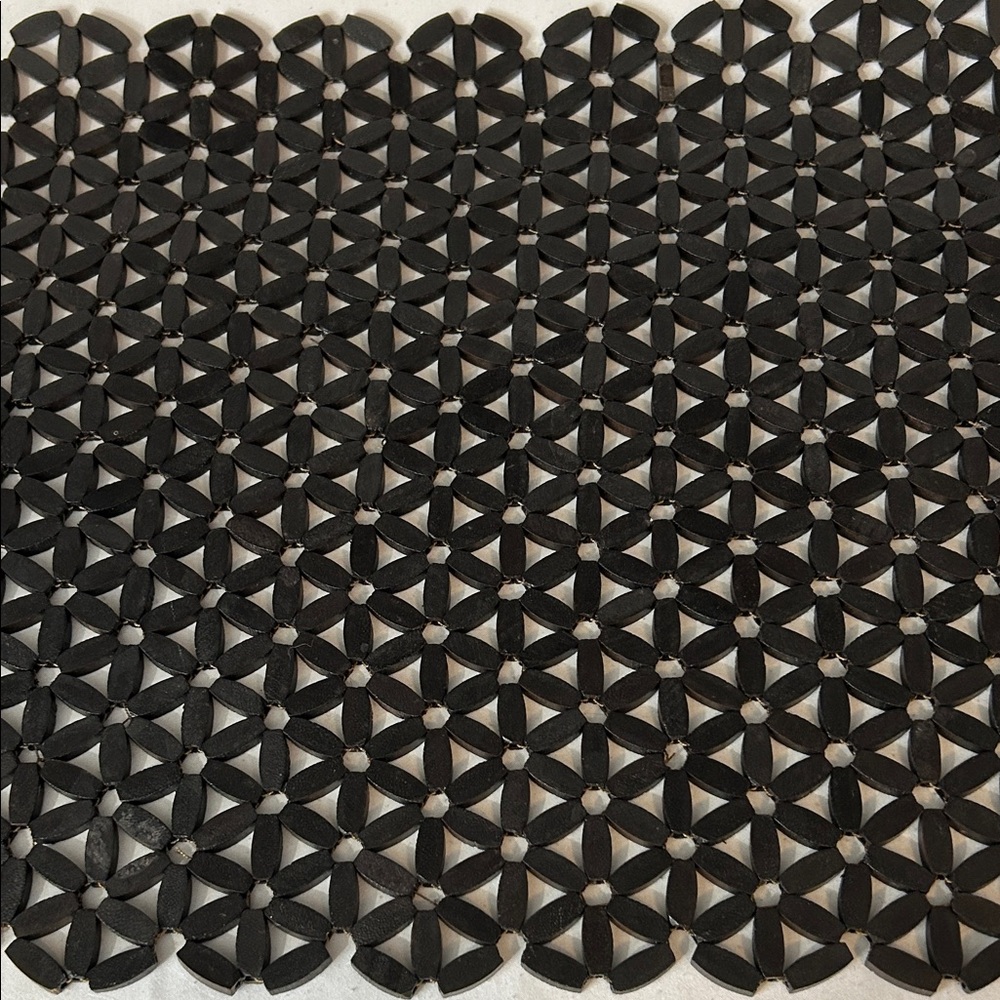 VTG Set Of 6 Wood Tile Flex Geometric Patter Place Mats